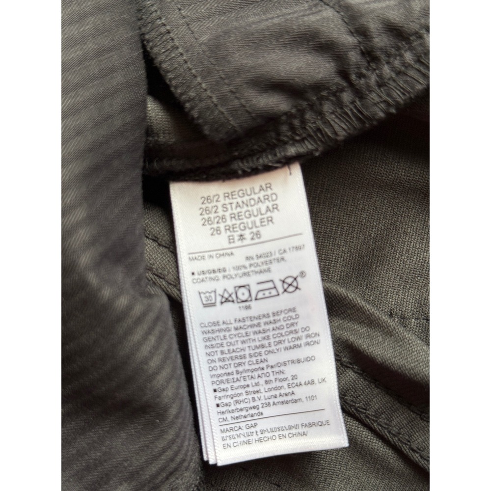 Gap Vintage Slim High Rise Patent Faux Leather Pants Black 26/2R NEW - Picture 4 of 10